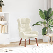 Poltrona Rilassante in Velluto Crema