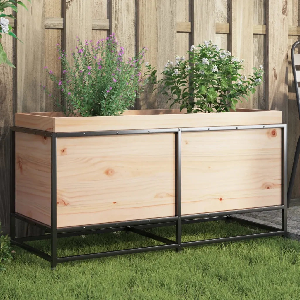 Fioriera da Giardino-Vaso da Esterno 100x40x50 cm in Legno Massello di Pino