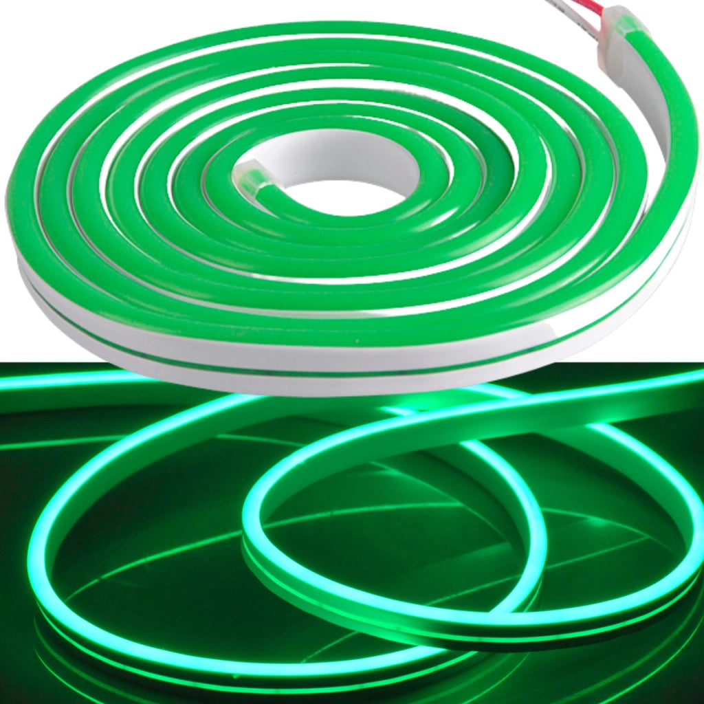 Striscia LED Neon 12V 2m Verde Flessibile IP65 Polux 315021
