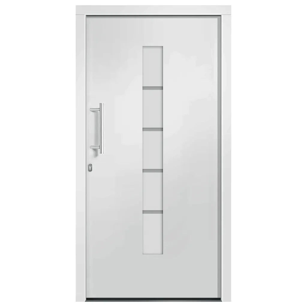 Porta d'Ingresso in Alluminio e PVC Bianco 100x200 cm cod mxl 66599