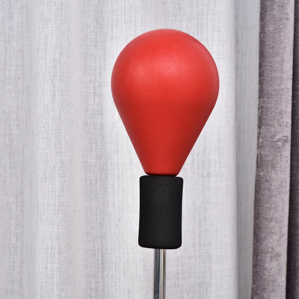 Punching Ball Regolabile Altezza 136-154 cm con Guanti per Allenamento Rosso