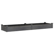 Fioriera | Cassetta per fiori | Vaso Giardino con Fodera Grigia 240x60x25 cm Massello Abete