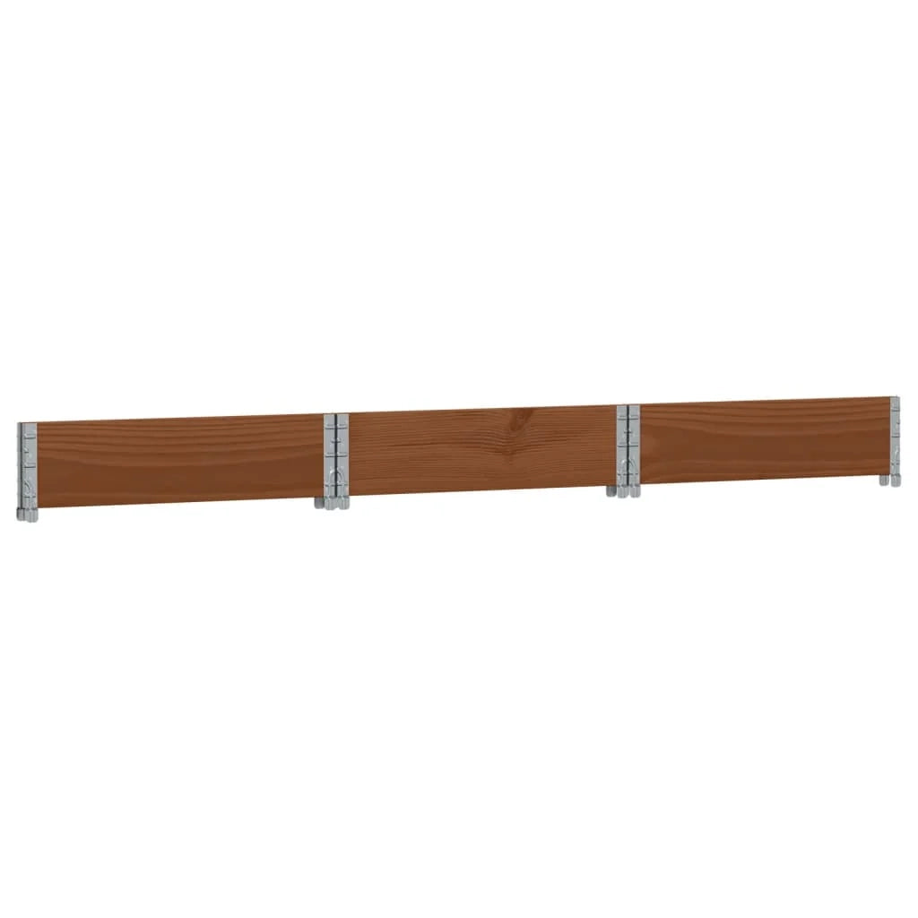 Fioriera esagonale rialzata per piante fiori e patio/giardino 160 x 160 cm legno massello di pino marrone 02_0039882