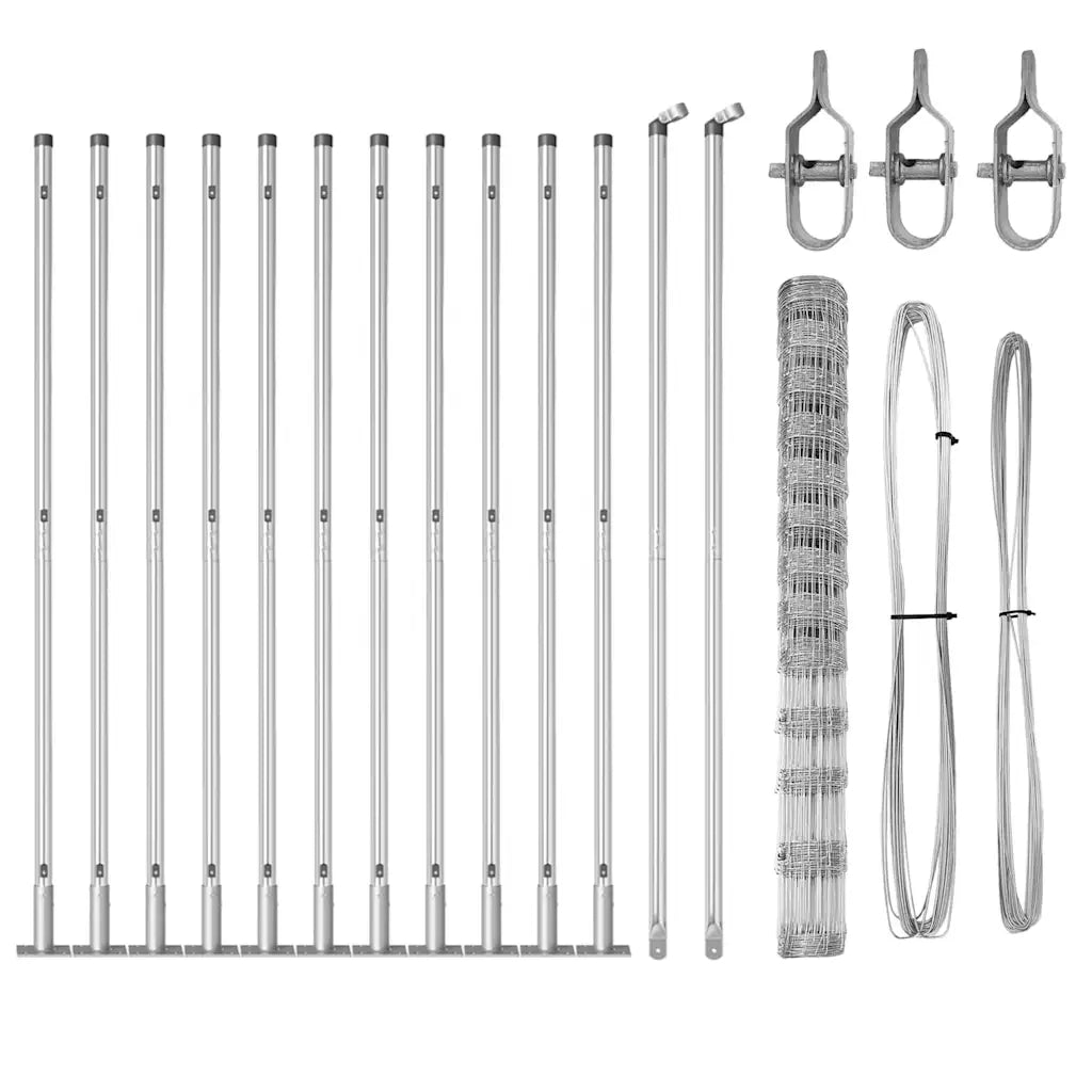 Palo della recinzione Zincato 25 x 1,5 m Acciaio 3351519