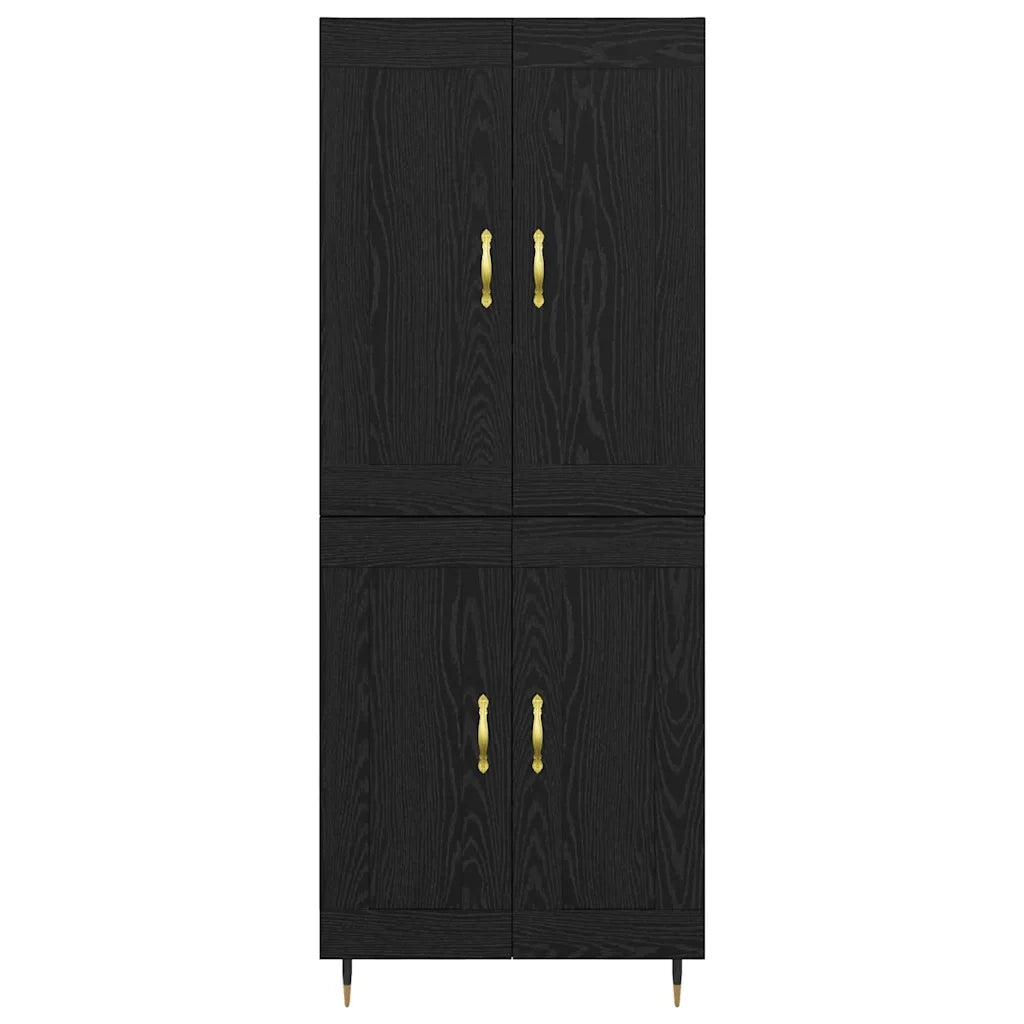 Credenza Rovere Nero 69,5 x 34 x 90 cm Legno multistrato 3402757