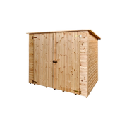 Casetta in legno da giardino con tetto inclinato – 200x120 cm – pannelli 16 mm, doppia porta e pavimento – ED2012.01 Foresta