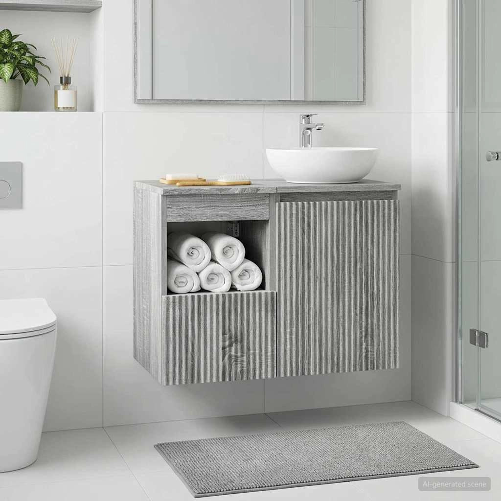 Mobile da Bagno Sonoma grigio 30 x 44,5 x 50 cm 890508