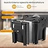 30 L Contenitore Termico Portatile per cibi e bevande, contenitore per alimenti in Acciaio Inox con 2 Maniglie e 4 Ruote, Thermos per Alimenti per Catering Campeggio, Nero