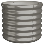 Fioriera rialzata per piante e fiori terrazza giardino acciaio verniciato a polvere 40 x 40 x 36 cm grigio 02_0038569