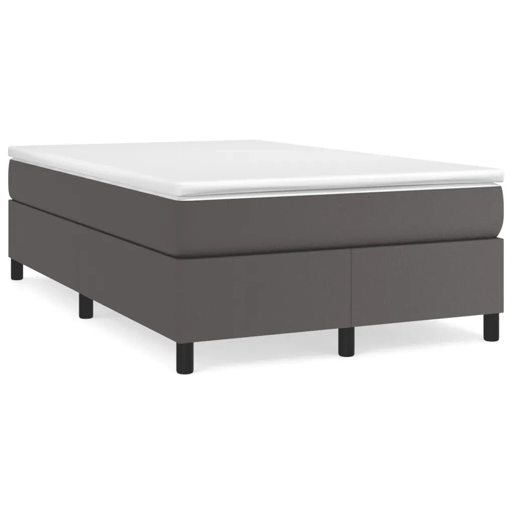 Giroletto a Molle con Materasso Grigio 120x190 cm in Similpelle 3269701