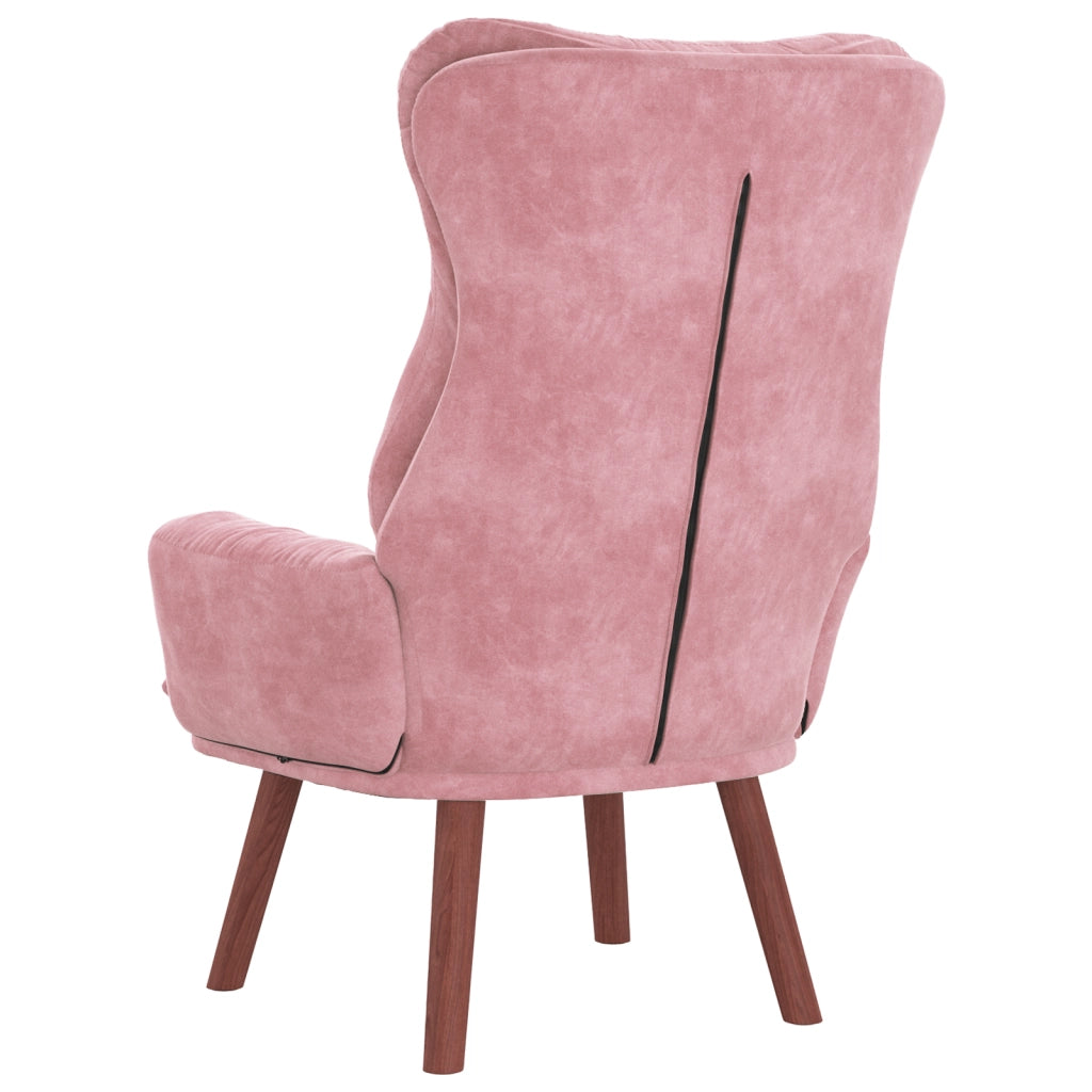 Poltrona Relaxante in Velluto Rosa