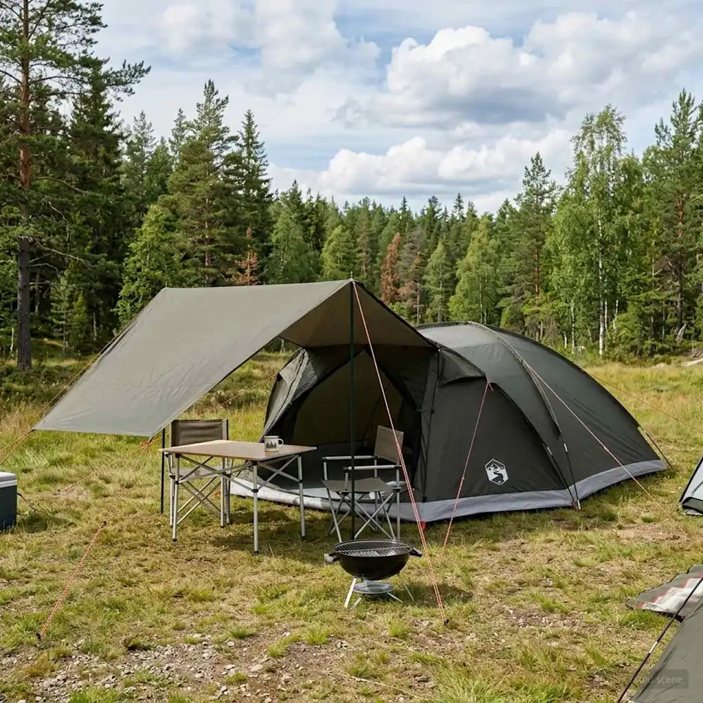 Tenda Capanna Verde militare 8 persone Poliestere e Acciaio 42028590