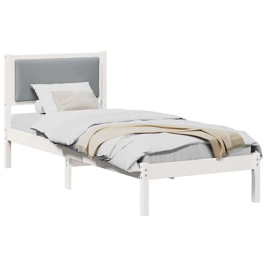 Struttura del letto Grigio chiaro 80 x 190 cm Pino massello 878163