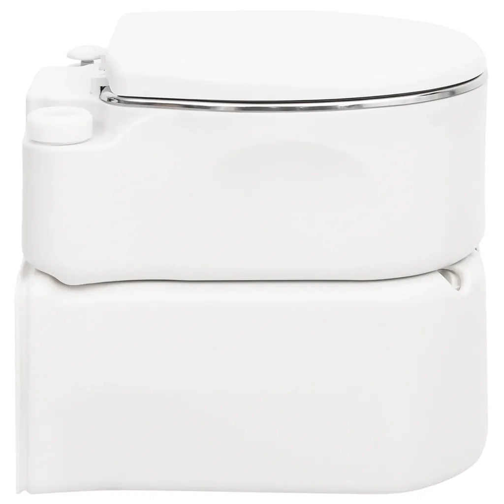 Toilette Integrata da Campeggio Bianca 24x17 L HDPE e Acciaio 154409