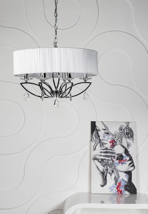 Lampadario Neoclassic in Metallo Miraggio Cromo