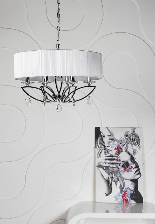 Lampadario Neoclassic in Metallo Miraggio Cromo