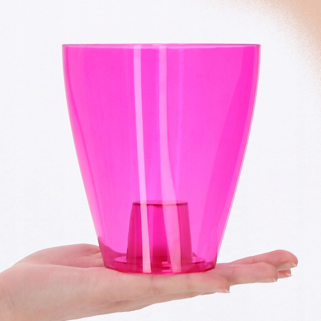 Vaso da fiori KADAX per orchidee, in plastica, rosa tinta unita, 13 cm