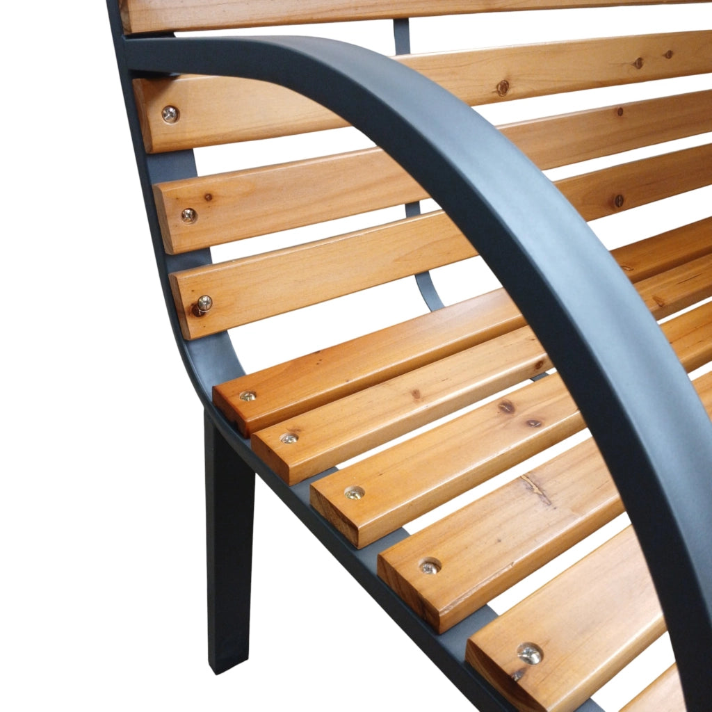 PANCHINA NEW YORK 120X62XH82CM LEGNO E METALLO