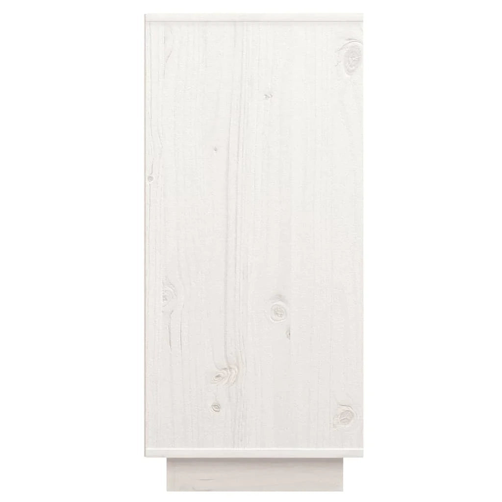 Buffet credenza cassettiera armadio mobile contenitore organizer per cucina soggiorno salotto 60 x 34 x 75 cm legno massello di pino bianco 02_0030348