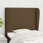 Testiera ad Orecchio Marrone Scuro 93x23x118/128 cm in Tessuto 3117661