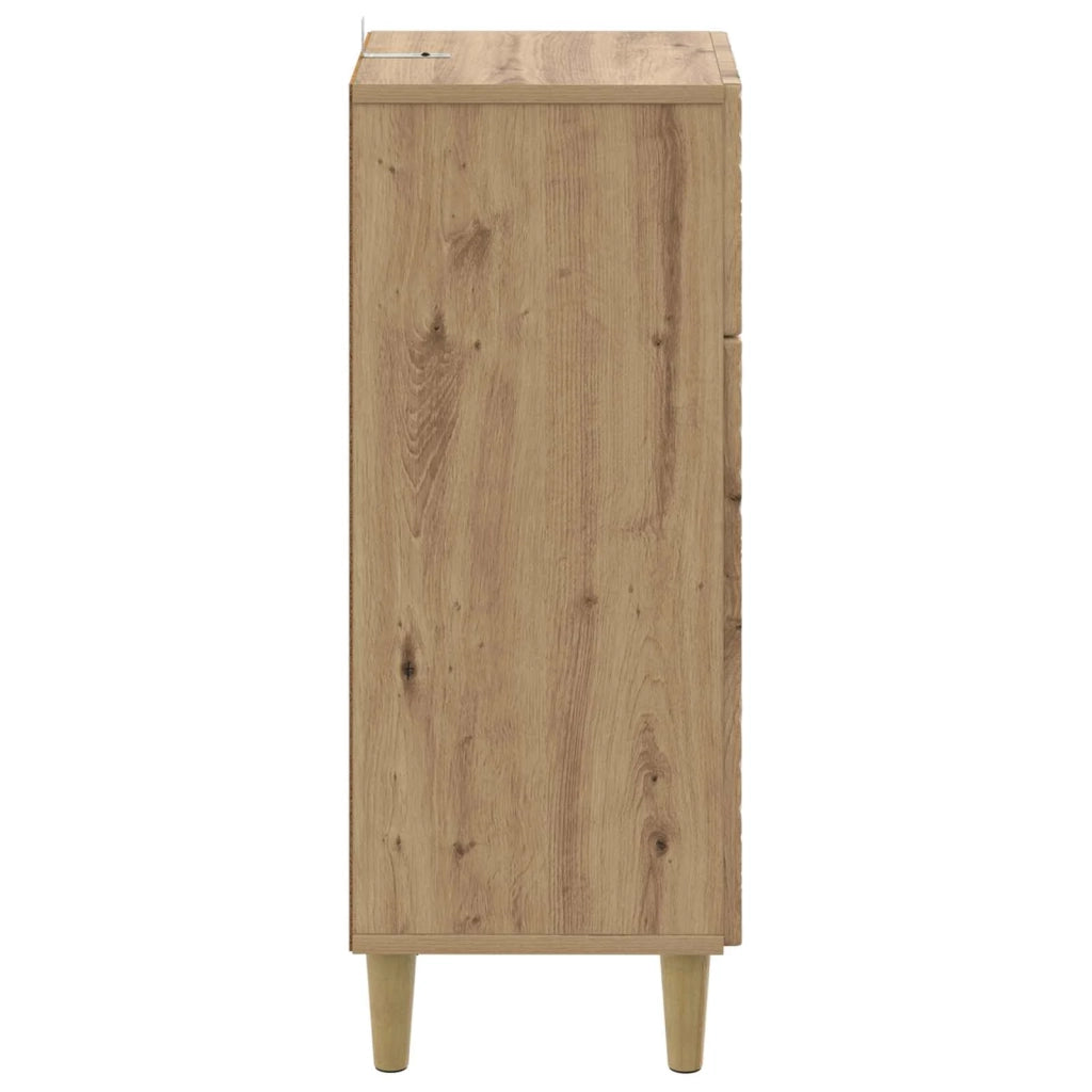 Mobiletto da Bagno DELFT Rovere Artigianale 30 x 31 x 80 cm 897054