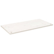 Piano Tavolo | Superficie Tavolo | Piano Scrivania Bianco 110x55x2,5 cm in Legno Massello di Pino