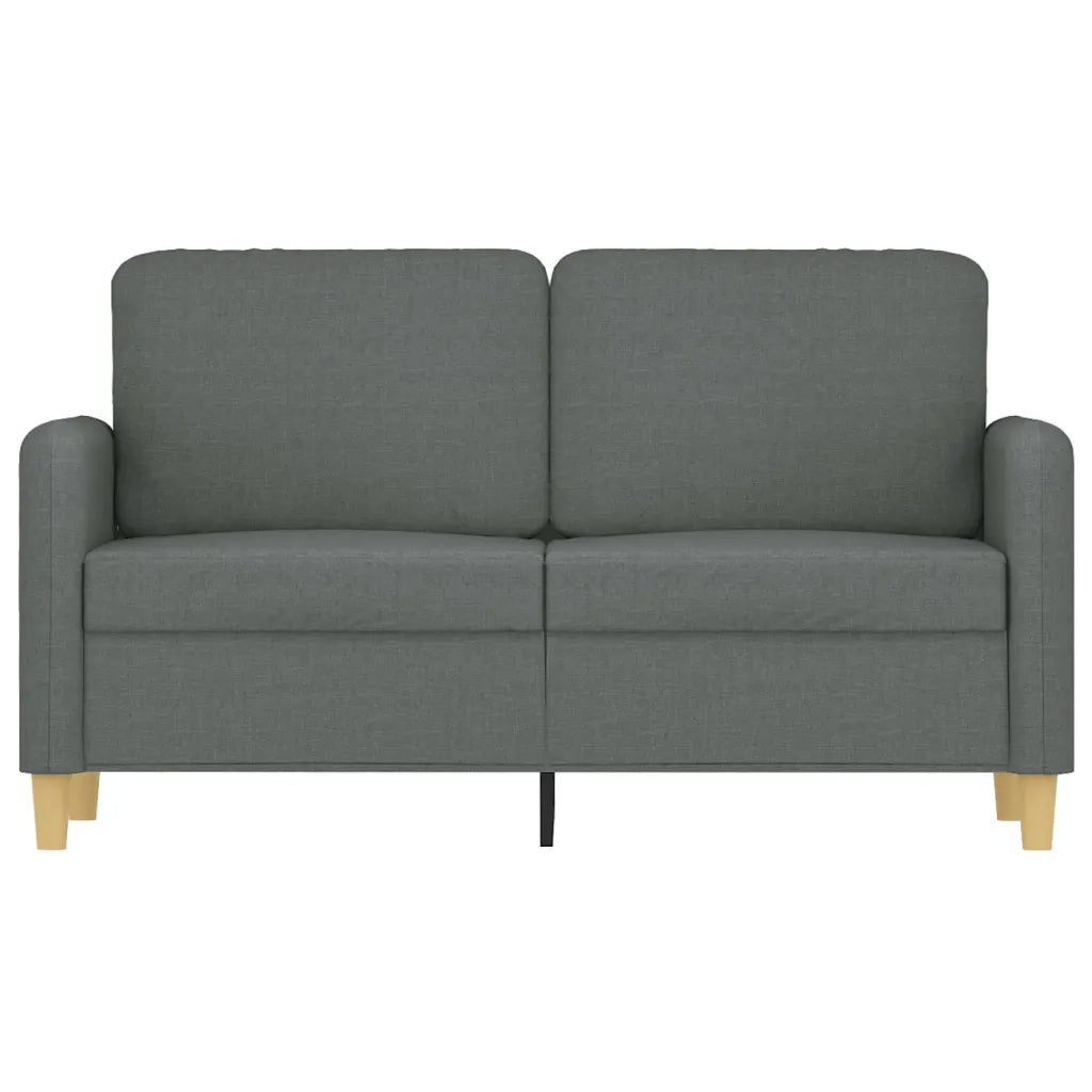 Divano a 2 Posti Grigio Scuro 120 cm in Tessuto