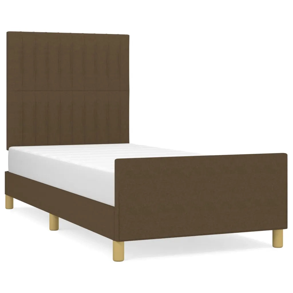 Giroletto senza Materasso Marrone Scuro 100x200 cm Tessuto 3125198