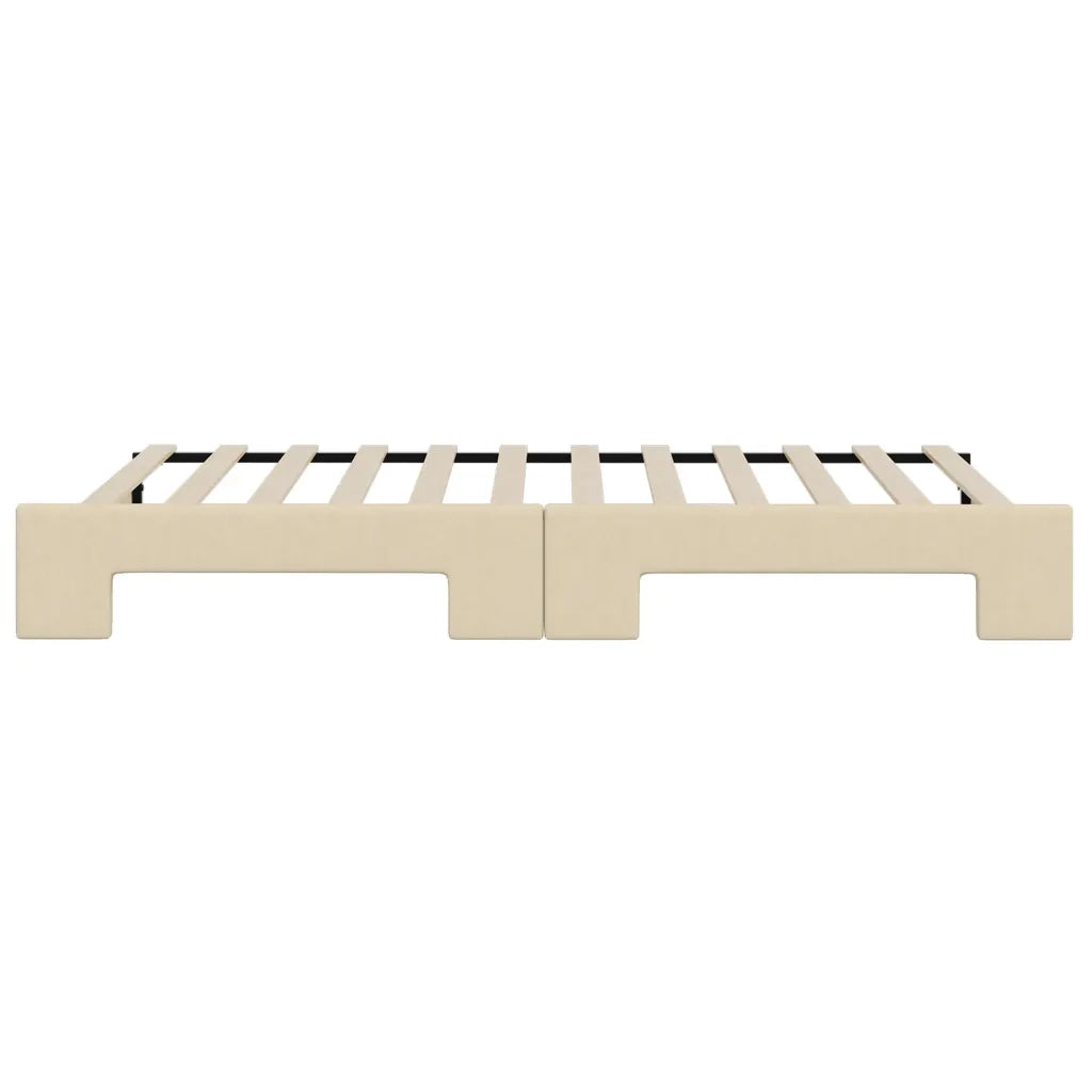 Divano Letto con Letto Estraibile Crema 80x200 cm Tessuto 3197529