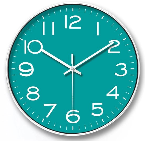 Orologio da Parete a Clessidra 12 Pollici con Movimento Silenzioso e Design Moderno in Cristallo per Ambiente Interno Decorativo