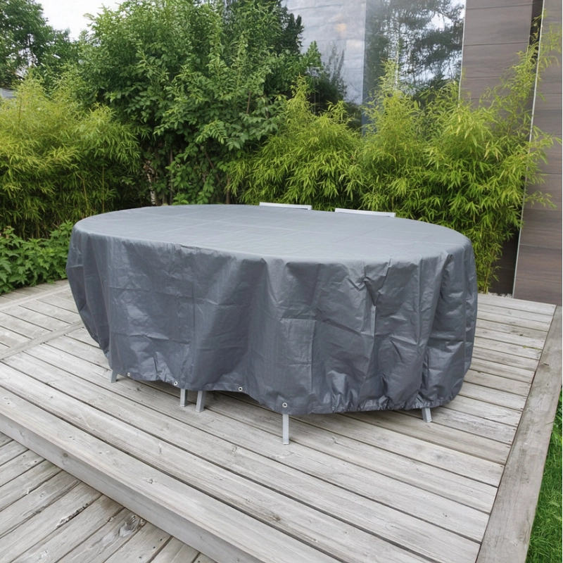 Copertura per tavolo ovale + sedie TITANIUMÂ® Nero