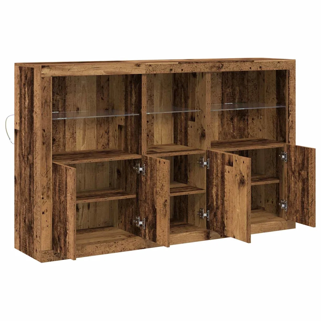 Credenza | Madia LED Legno vecchio 162 x 37 x 100 cm Legno multistrato