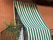 Zonnetenda a strisce - verde - 150 x 290 cm - con occhielli e ganci