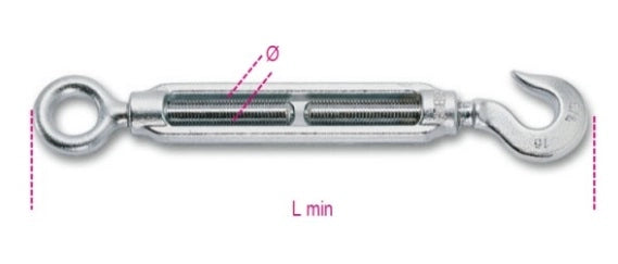 TENDITORE ZN ROBUR OCCHIO+GANCIO MM12 1/2 ART.8006Z CE