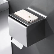 Sostegno per carta igienica senza forare - acciaio inox 304 - adesivo auto - fissaggio alla parete - argento - bagno cucina
