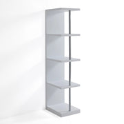 Libreria effetto legno laccata bianca cm. H.139 x L.30 x P.37,5
