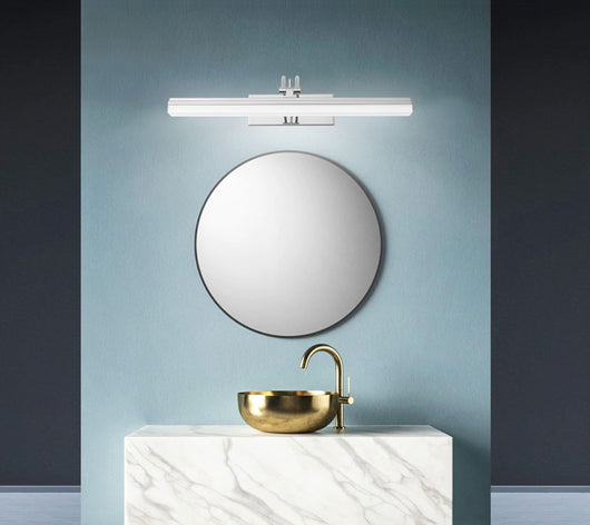 Lampada Da Parete Da Bagno Led Sopra Specchio 9w 40cm APP372-1W Cromo