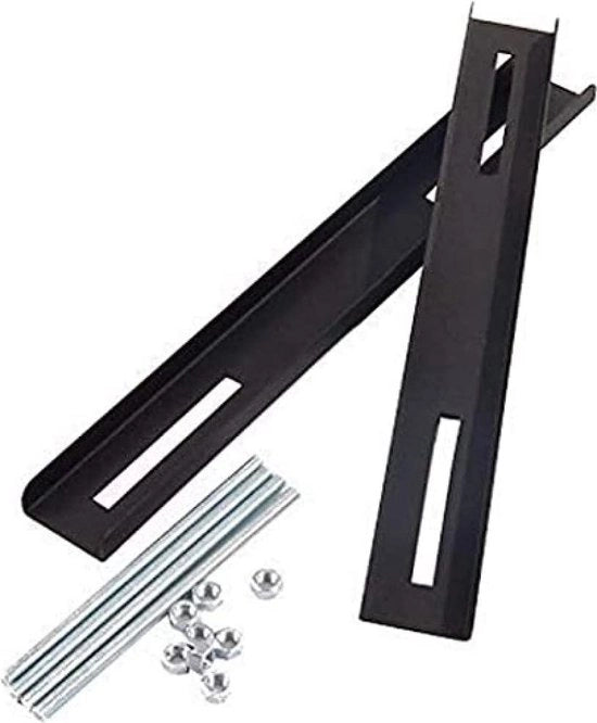Set di fissaggio per caselle della posta per cancelli - porte nero con set di fissaggio