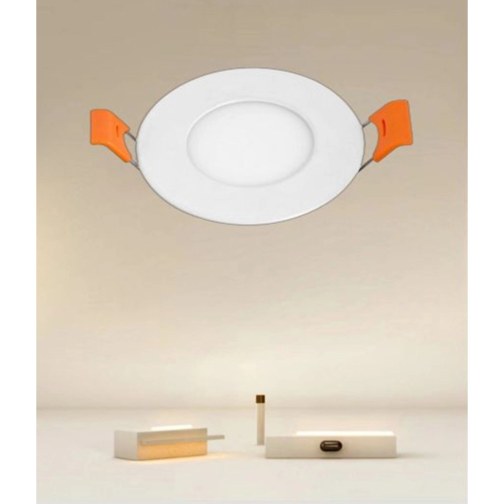 Trade Shop - Pannello Led 3 Watt Da Incasso Rotondo Bianco ø85mm Luce 3000k-6500k Ip20 00014 -