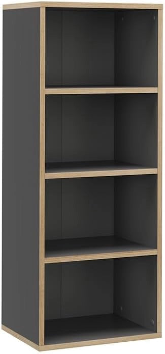 Libreria Tetrix, Bianco, 40 x 100 cm con 4 scomparti, adatto per riporre libri e oggetti decorativi