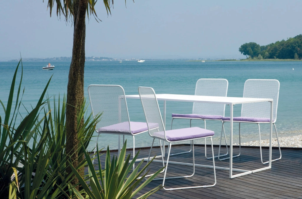 Set da Giardino Tavolo e 4 Sedie in Rete Stirata Ranieri Pacific