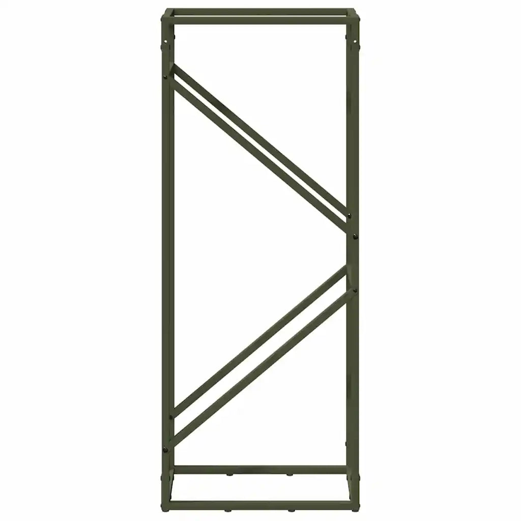 Rastrelliera per Legna da Ardere Verde Oliva 40x25x100 cm CFW3060200