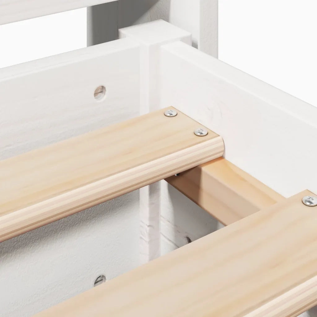 vidaXL Letto senza Materasso Bianco 90x190 cm in Legno Massello Pino