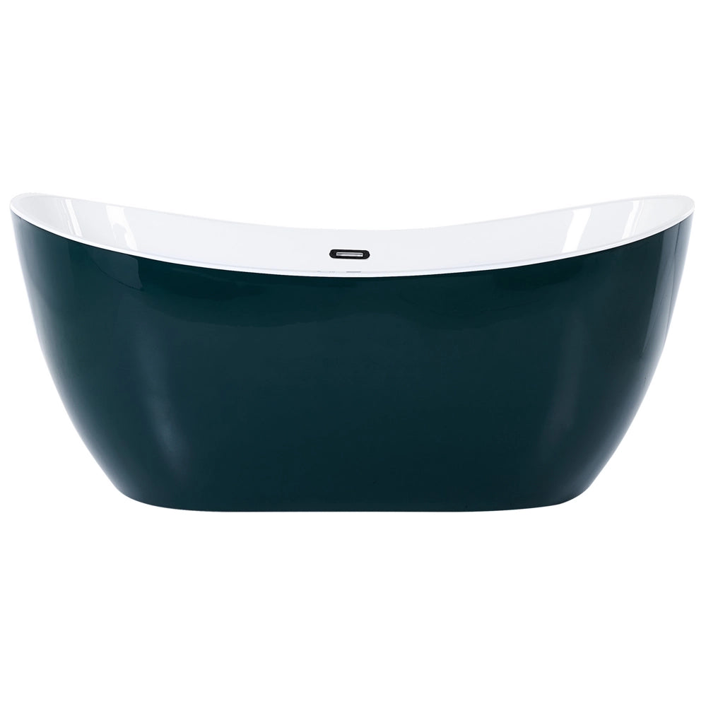 Vasca da bagno acrilico sanitario verde foglia di tè 170 x 77 cm autoportante moderno