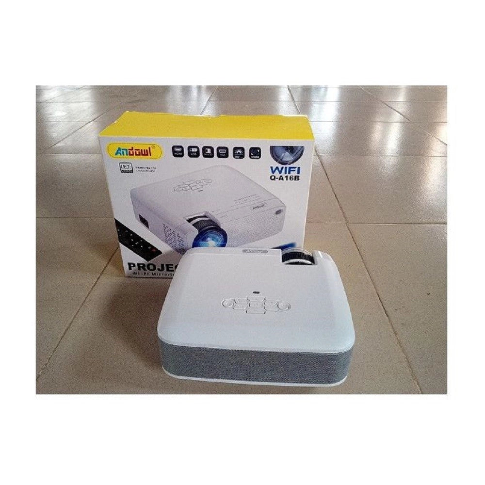 Trade Shop - Proiettore Wifi Led Proiezione 36-150 Pollici 5600 Lumen Usb Hdmi Vga Sd Q-a16b -