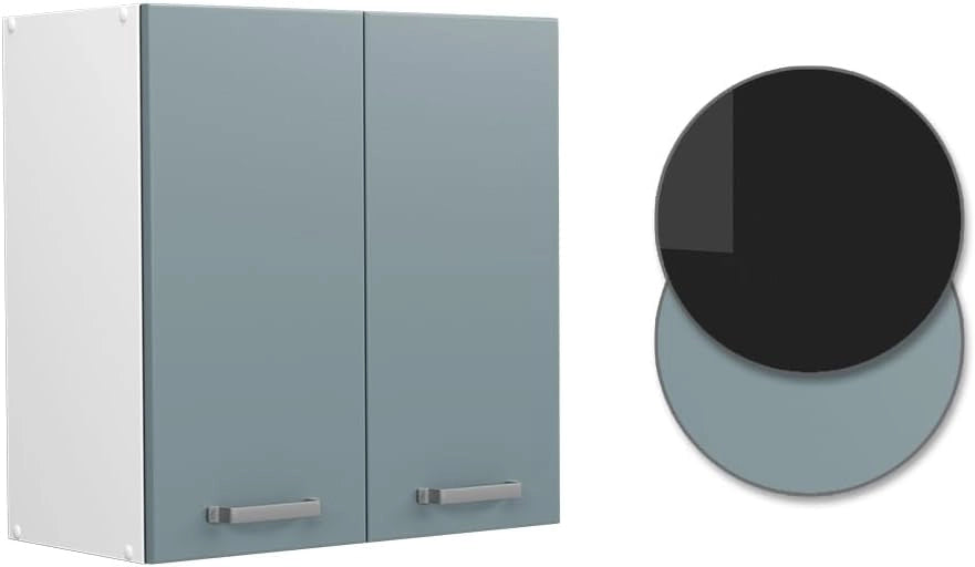Pensile da cucina R-Line, Grigio-blu, 60 cm, per la libera combinazione all'interno di sistemi cucina modulari