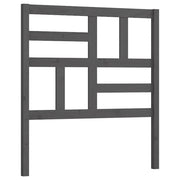 Testiera | Testata per Letto Grigia 96x4x104 cm in Legno Massello di Pino