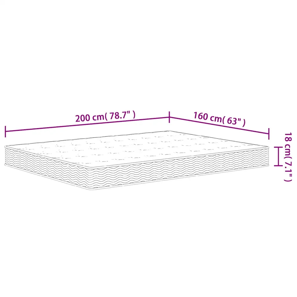 Materasso a Molle-Materasso per letto Bonnel Medio 160x200 cm 868769