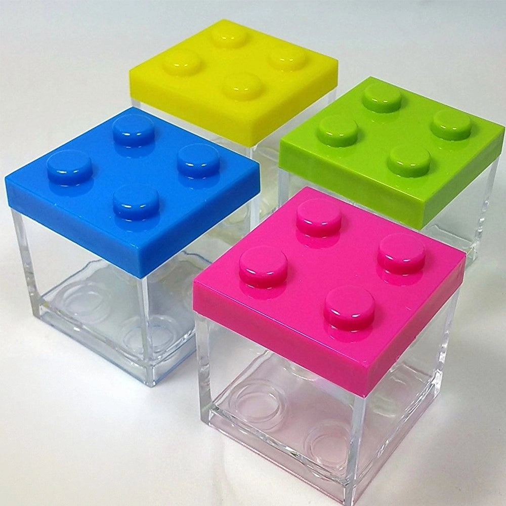 Trade Shop - Bomboniera Bomboniere Portaconfetti Scatola 12 Mattoncini Costruzioni Lego Block -