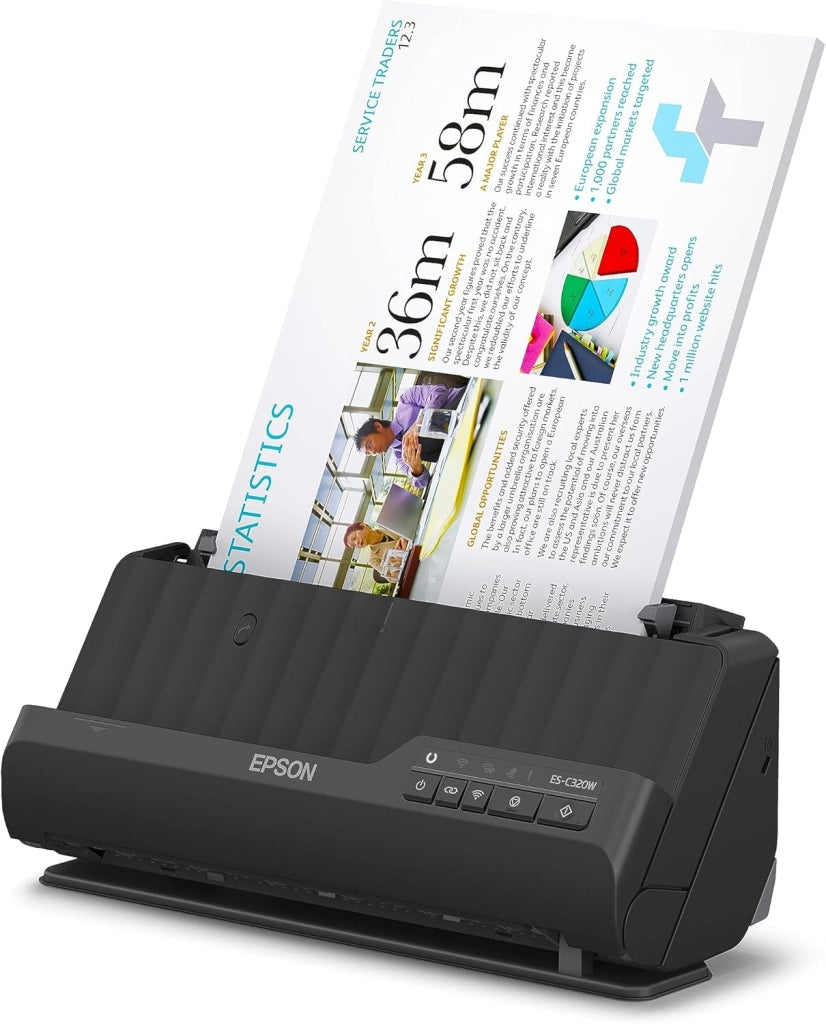Scanner DS-C490 Scansione di Alta Precisione per Documenti e Foto, Velocità Rapida di Scansione, Connessione Wireless, Facile da Usare e Ottimizzato per la Gestione dei Documenti